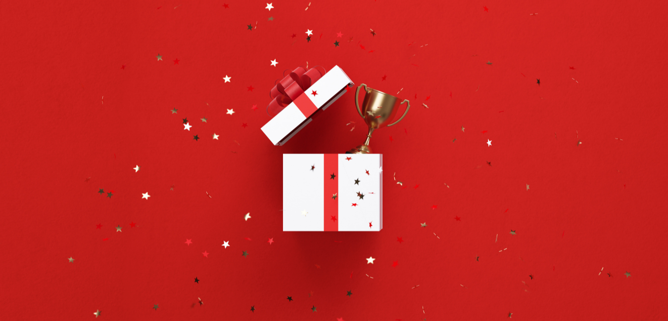 Award coming out of gift box - Best Advertising Agencies Award - Rogers Advertising